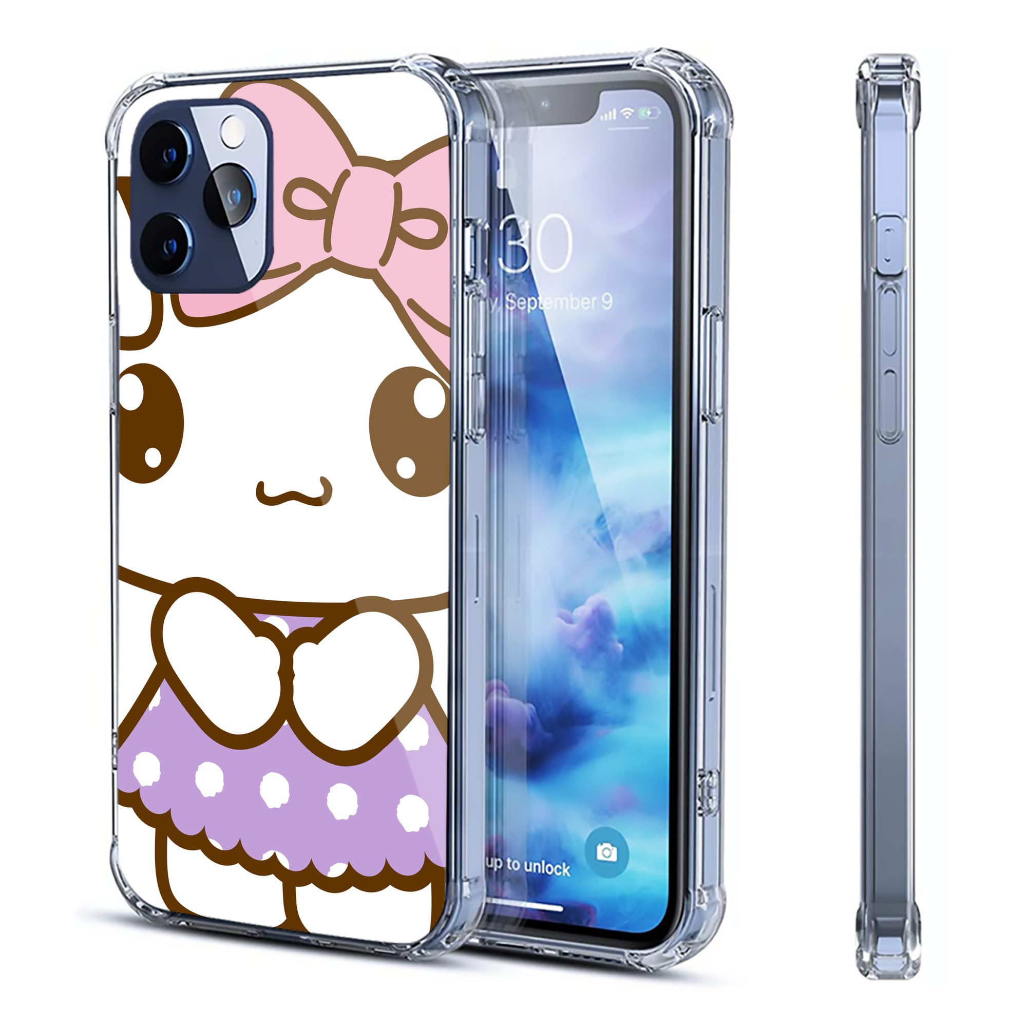 （画像用） Hello Kitty ハローキティ 【iPhone 12シリーズ対応】透明スマホケース（クリアソフトケース）